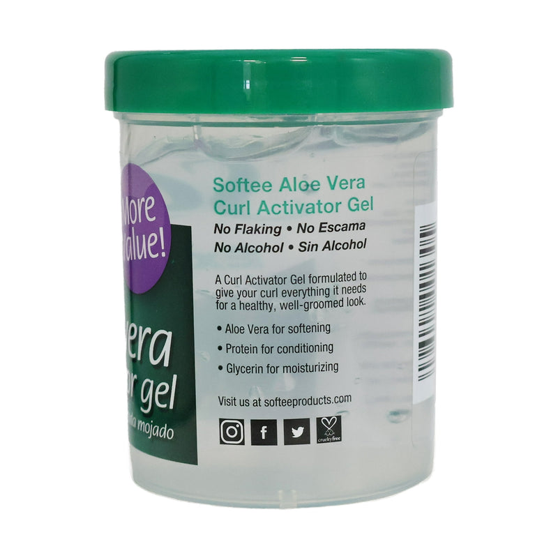 Softee Aloe Vera Curl Activator Gel, 8oz (227g)