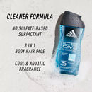 Adidas Ice Dive Shower Gel 3-in-1 Body, Hair, Face, 8.4oz (250ml)