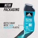 Adidas Ice Dive Shower Gel 3-in-1 Body, Hair, Face, 8.4oz (250ml)