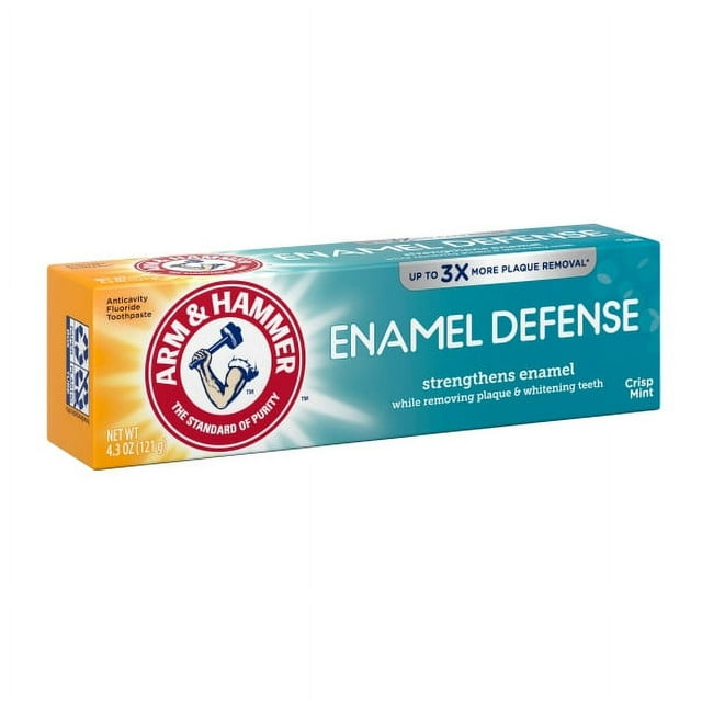 Daily Defense Toothpaste Arm & Hammer Enamel Defense Crisp Mint Toothpaste, 4.3oz (121g) – MarketCOL