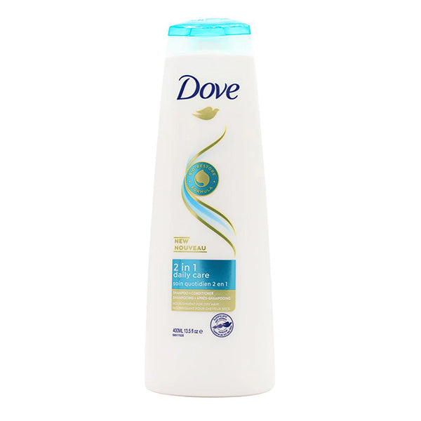 Dove 2-in-1 Daily Care Shampoo + Conditioner, 13.5 Fl Oz. (400ml) (Pack of 2)