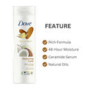 Dove Restoring Care Lotion For Dry Skin Coconut & Almond, 13.5oz (Pack of 2)