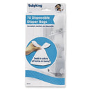 75 Count Disposable Diaper Bags - Convenient & Scented!