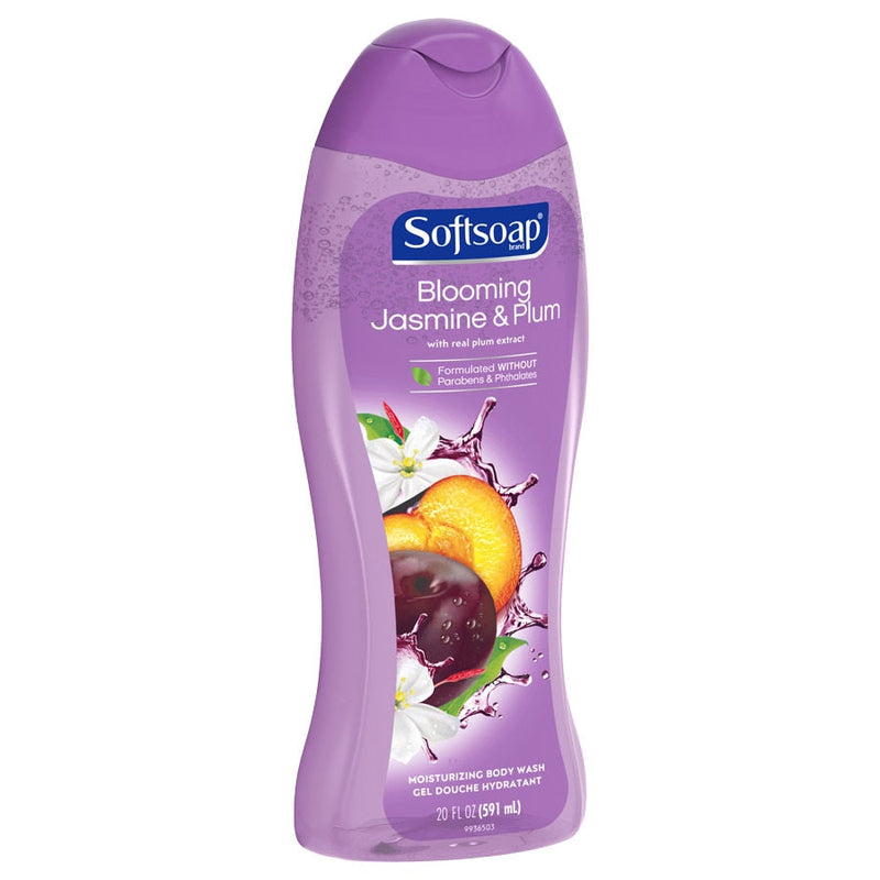 Softsoap Blooming Jasmine & Plum Real Plum Extract Body Wash, 20 oz (Pack of 6)