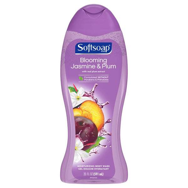 Softsoap Blooming Jasmine & Plum Real Plum Extract Body Wash, 20 oz