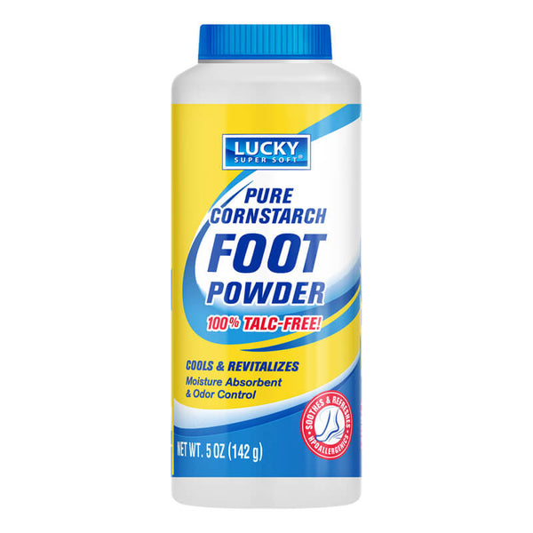 Pure Cornstarch Foot Powder 100% Talc-Free, 5oz. (142g)