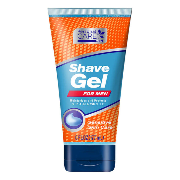 Shave Gel For Men w/ Aloe & Vitamin E (Sensitive Skin Care), 6oz.