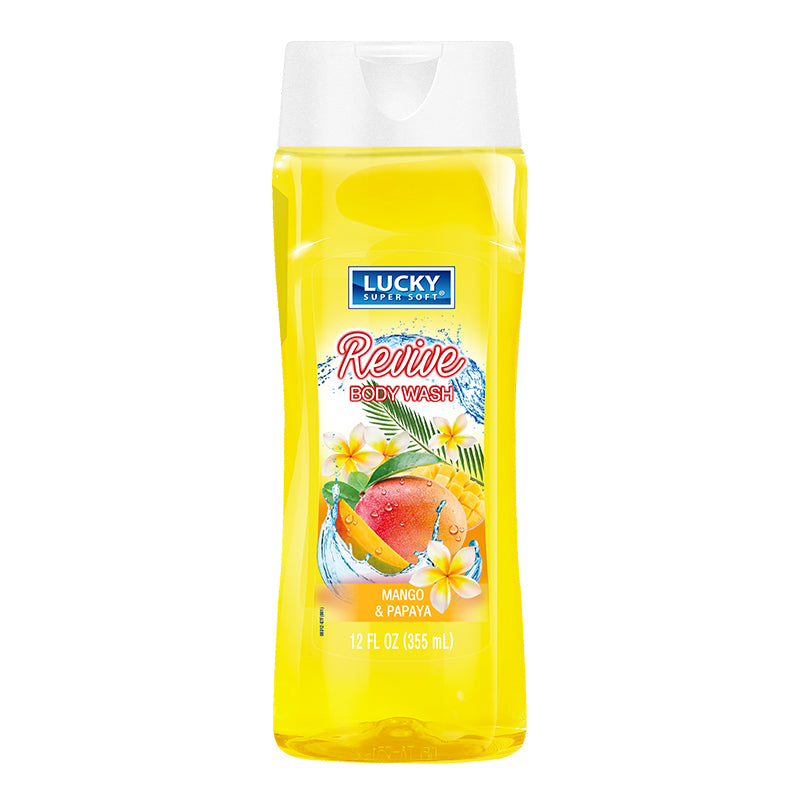 Lucky Super Soft Revive Body Wash - Mango & Papaya, 12oz (355ml)