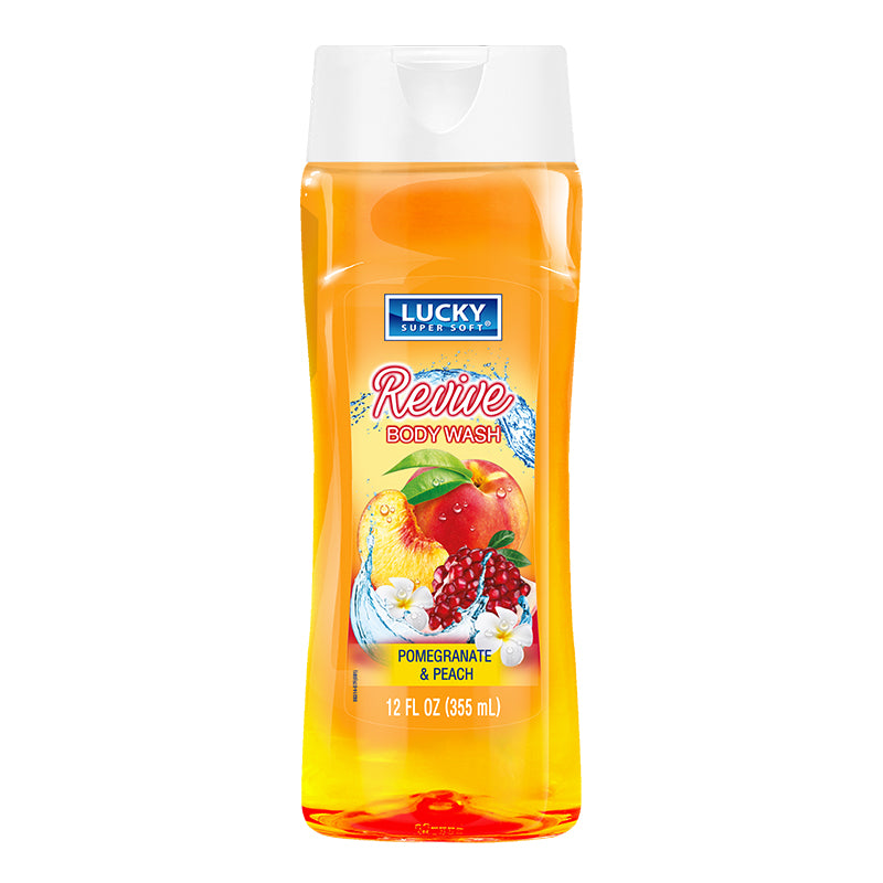 Lucky Super Soft Revive Body Wash Pomegranate & Peach, 12oz (355ml)