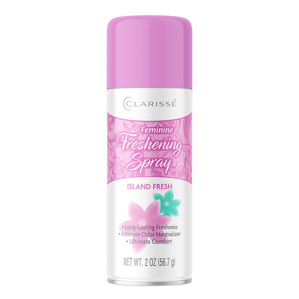 Clarisse Feminine Freshening Spray Talc Free - Island Fresh, 2oz.