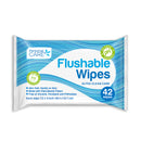 Flushable Wipes - Plastic Free & Plant Based Biodegradable, 42ct.