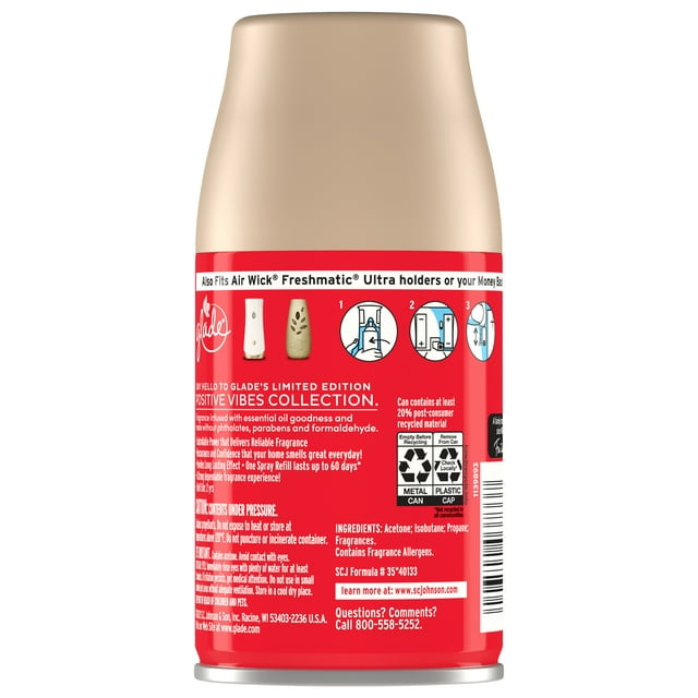 Glade Automatic Spray Refill Strawberry Sundae Funday, 6.2oz (175g) (Pack of 3)