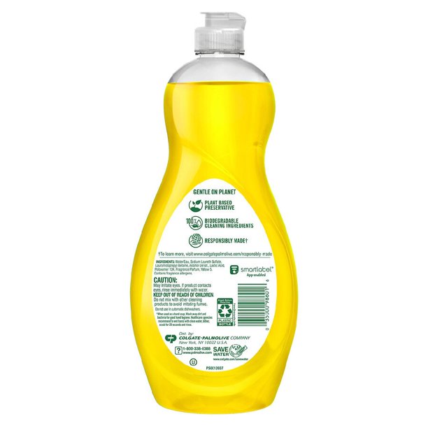 Palmolive Ultra Citrus Lemon Scent Dish Liquid, 20 oz. (591ml) (Pack of 6)