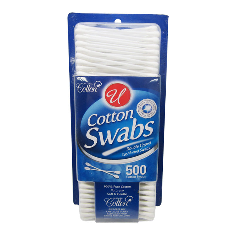 100% Pure Cotton Double Tipped Cotton Swabs, 500 ct.