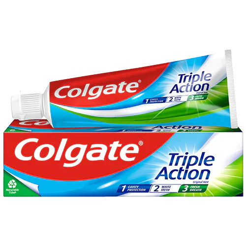 Colgate Triple Action Original Mint Toothpaste, 8.0oz (226g) (Pack of 3)