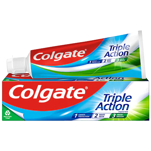 Colgate Triple Action Original Mint Toothpaste, 8.0oz (226g) (Pack of 2)