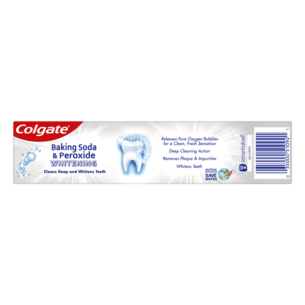 Colgate Baking Soda Peroxide Whitening Brisk Mint Toothpaste, 4.0oz (Pack of 3)