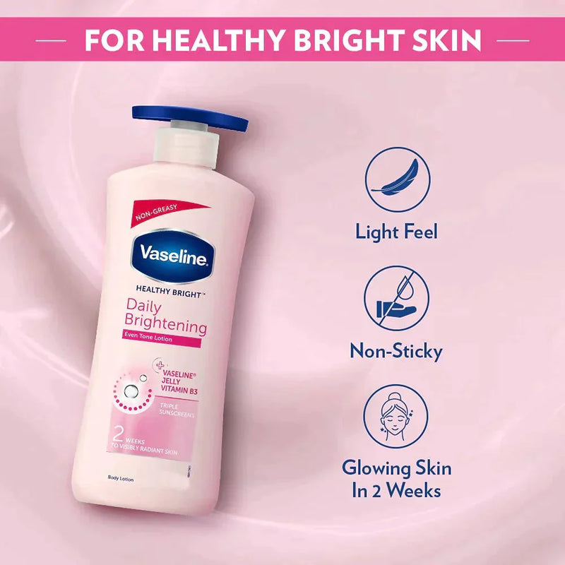 Vaseline Healthy Bright Daily Brightening Lotion, 20.3oz (600ml) (Pack of 6)