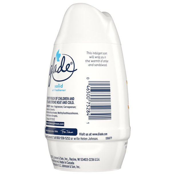 Glade Solid Air Freshener Cashmere Woods, 6 oz