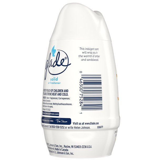 Glade Solid Air Freshener Cashmere Woods, 6 oz (Pack of 12)