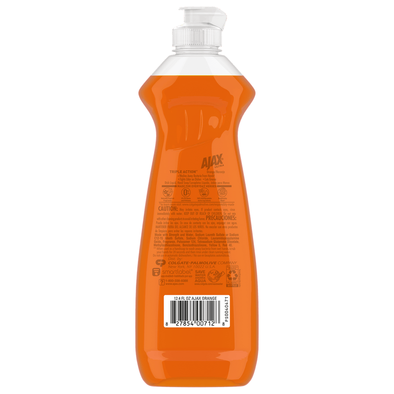 Ajax Ultra Orange Triple Action Dish Liquid, 14 oz. (414ml)