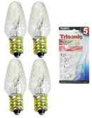 5 Watt Crystal Design Night Light Bulbs, 4 Count