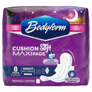 8 Count x Cushion Soft Maxi Sanitary Napkins Overnight by Bodyform