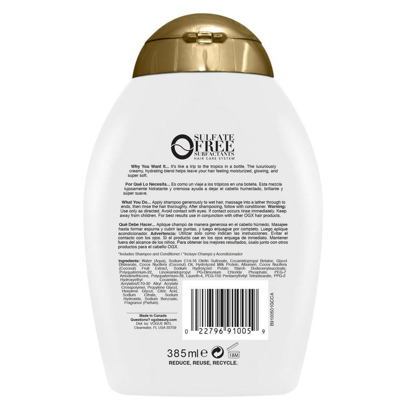 OGX Nourishing + Coconut Milk Shampoo, 13 fl oz