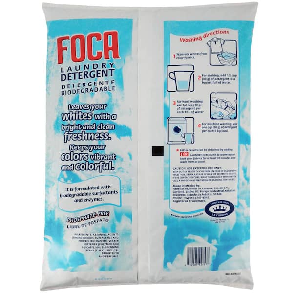 Foca Powder Laundry Detergent, 17.63oz (500g) (Pack of 2)