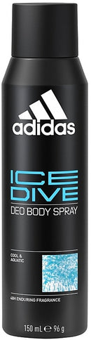 Adidas Ice Dive Deodorant Body Spray - Cool & Aquatic, 5oz. (150ml)