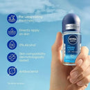 2 Pack x Nivea Men Fresh Active 72H Anti-Perspirant Roll-On, 1.7oz (50ml)