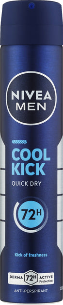 Nivea Men Cool Kick Quick Dry Anti-Perspirant Spray, 6.76oz (200ml)
