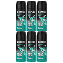 6 Pack x Axe Ice Breaker Cool Mint & Mandarin Body Spray, 150ml