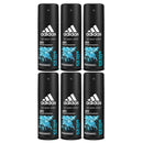 6 Pack x Adidas Ice Dive Fresh & Tonic Deodorant Body Spray, 150ml