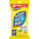 PowerHouse Furniture Polish Wipes (Lemon Scent), 42 Wipes