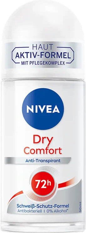 Nivea Dry Comfort Anti-Perspirant Deodorant, 1.7oz (50ml) (Pack of 6)