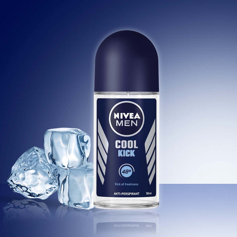 Nivea Men Cool Kick Antiperspirant Deodorant, 1.7oz(50ml) (Pack of 6)