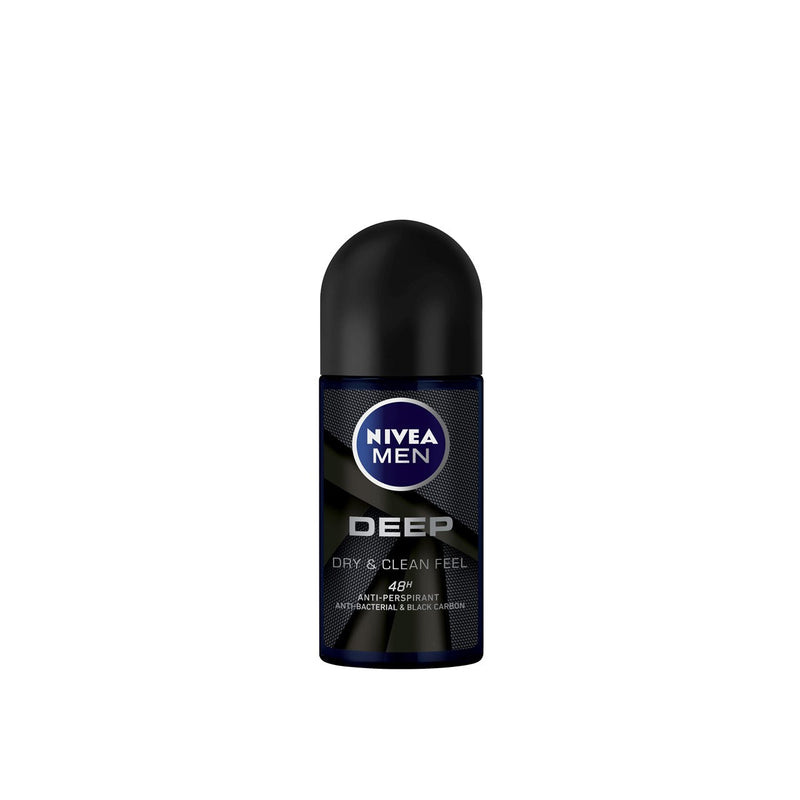 Nivea Men Deep Black Charcoal Dark Wood Deodorant, 1.7oz (Pack of 2)