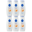 6 Pack x Nivea Care & Orange Body Wash, 22oz. (650ml)