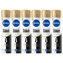 Nivea Black & White Invisible Silky Smooth Spray, 6.76oz. (200ml) (Pack of 6)