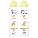 Dove Go Fresh Grapefruit & Lemongrass Scent Deodorant Spray, 5oz. (Pack of 2)