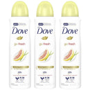 Dove Go Fresh Grapefruit & Lemongrass Scent Deodorant Spray, 5oz. (Pack of 3)