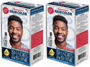 Jet Black 1.0 Men Permanent Hair Color Premium Advanced Formula Kit (Pack of 2)