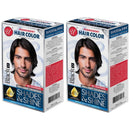 Black 1.1 Men Permanent Hair Color - Premium Advanced Formula Kit (Pack of 2)