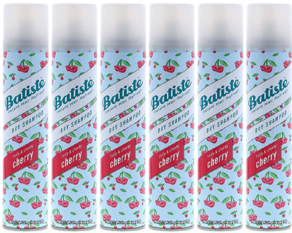 Batiste Cherry Dry Shampoo - Fruity & Cheeky, 200ml (Pack of 6)