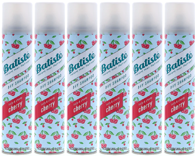 Batiste Cherry Dry Shampoo - Fruity & Cheeky, 200ml (Pack of 6)