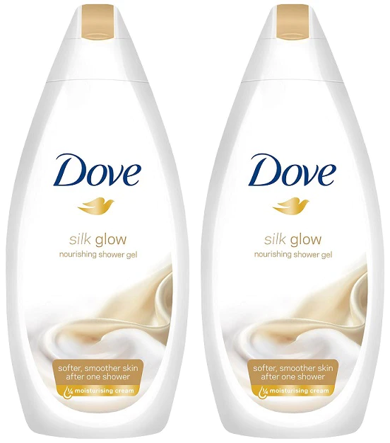 Dove Silk Glow Shower Gel, 16.9oz (Pack of 2)