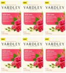 Yardley London Wild Rose Moisturizing Bath Bar Soap, 4.25oz. (120g) (Pack of 6)