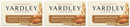 Yardley London Oatmeal & Almond Moisturizing Bath Bar Soap, 4.25oz. (Pack of 3)