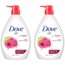 Dove Go Fresh Raspberry & Lime Scent Nourishing Body Wash, 33.8 oz (Pack of 2)